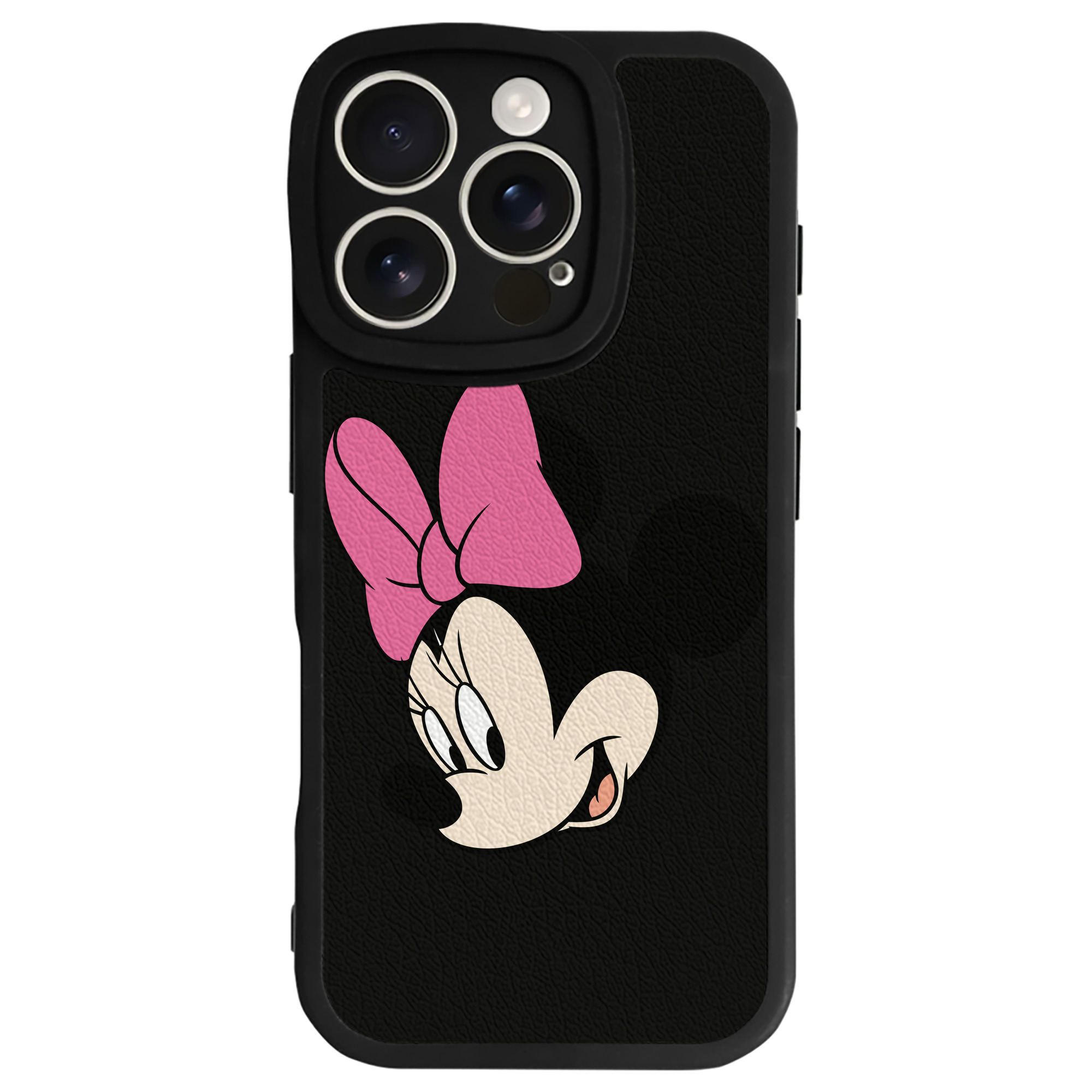 （画像用） ミッキーマウス Mickey Mouse 【iPhone 16シリーズ対応】シリコンスマホケース（レザー調） 材質：シリコン
